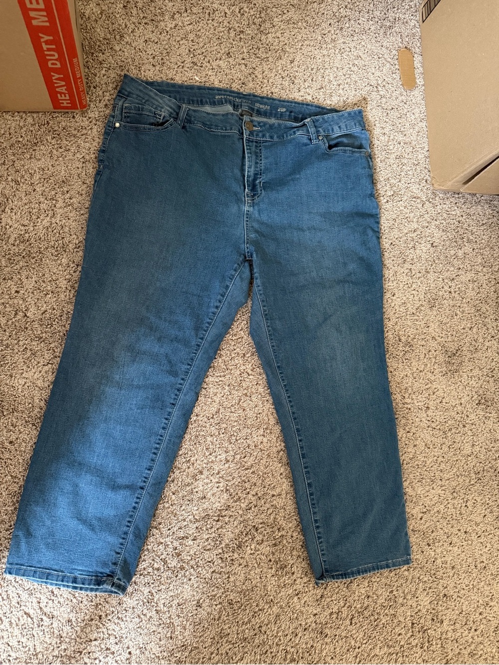 Avenue Women's Dark Blue Boyfriend Jeans 20P